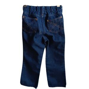 Vintage 1970's Boys Jeans 6/7 19x21 SEARS TOUGHSKINS RAW FLARE HIPPIE USA